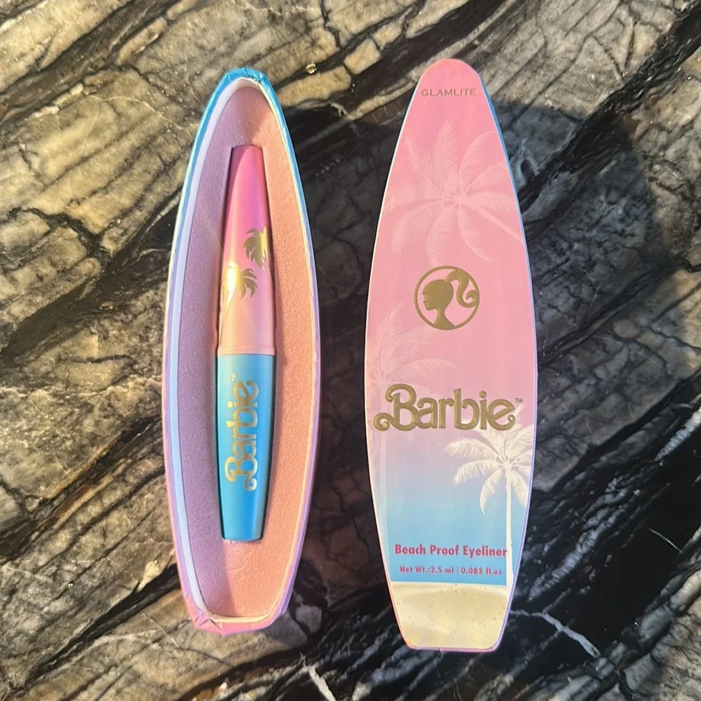 BARBIE X GLAMLITE SURFBOARD EYELINER NEW